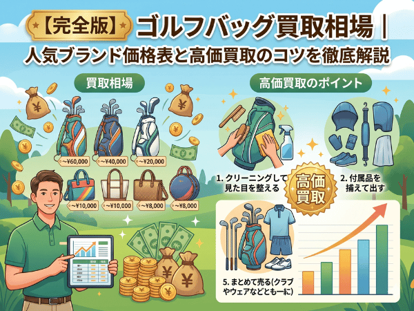 【完全版】ゴルフバッグ買取相場｜人気ブランド価格表と高価買取のコツを徹底解説