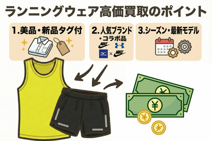 ランニングウェア高価買取のコツ