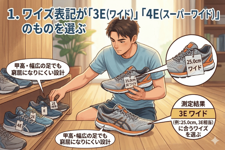 幅広・甲高向けランニングシューズの選び方のポイント