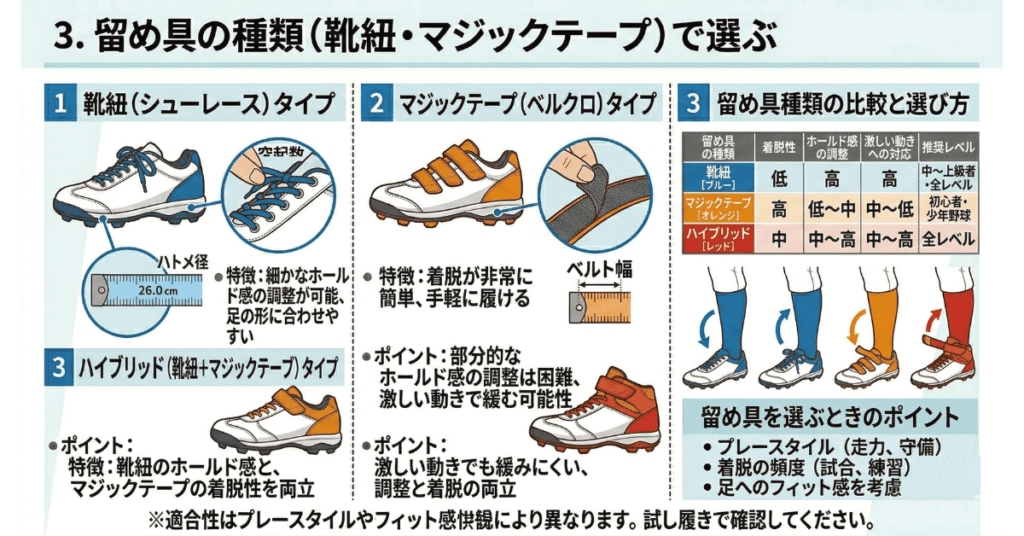 幅広・甲高（3E・4E）向け野球スパイクの選び方