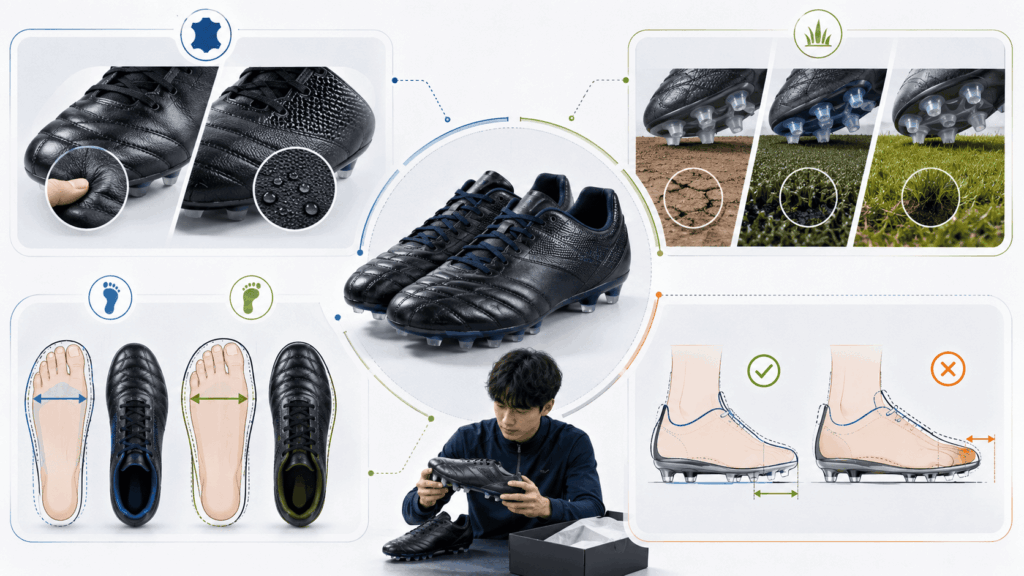 幅広サッカースパイクの「失敗しない選び方」4つのポイント