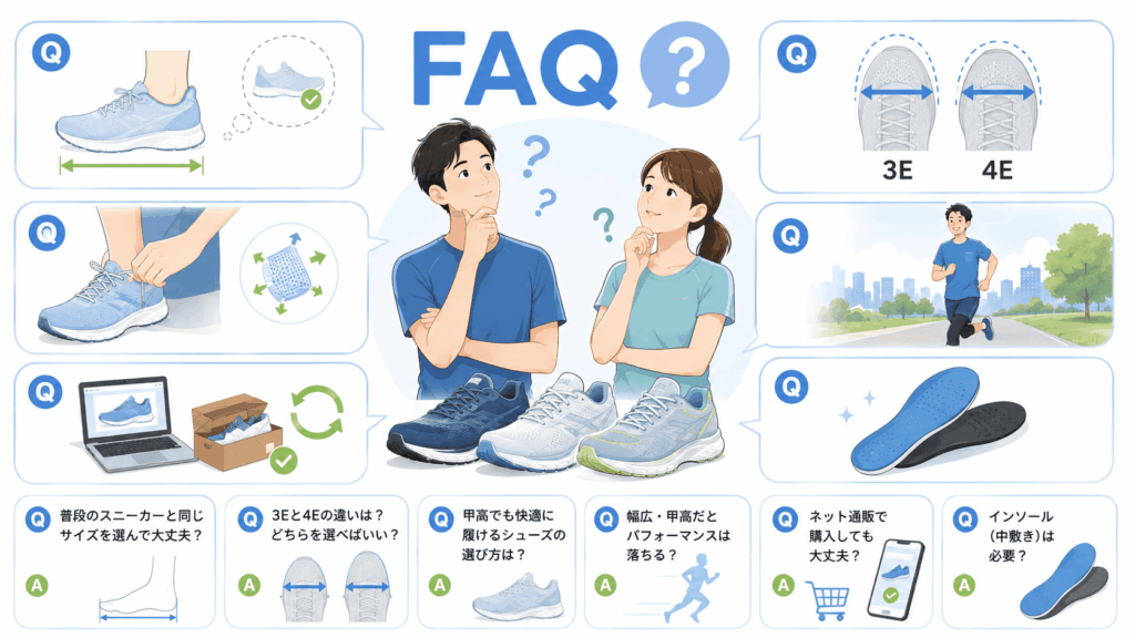 幅広・甲高ランナーのよくある質問（FAQ）