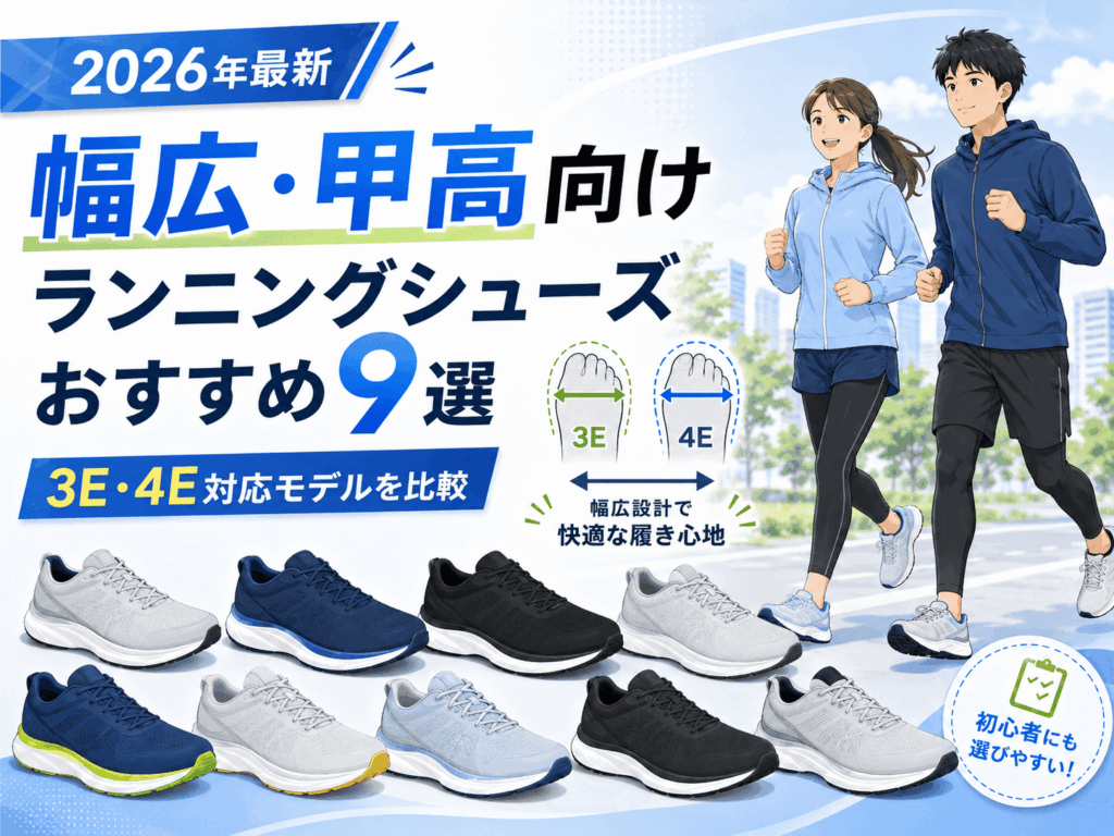 幅広・甲高向けランニングシューズおすすめ9選｜3E・4E対応モデルを比較【2026年最新】