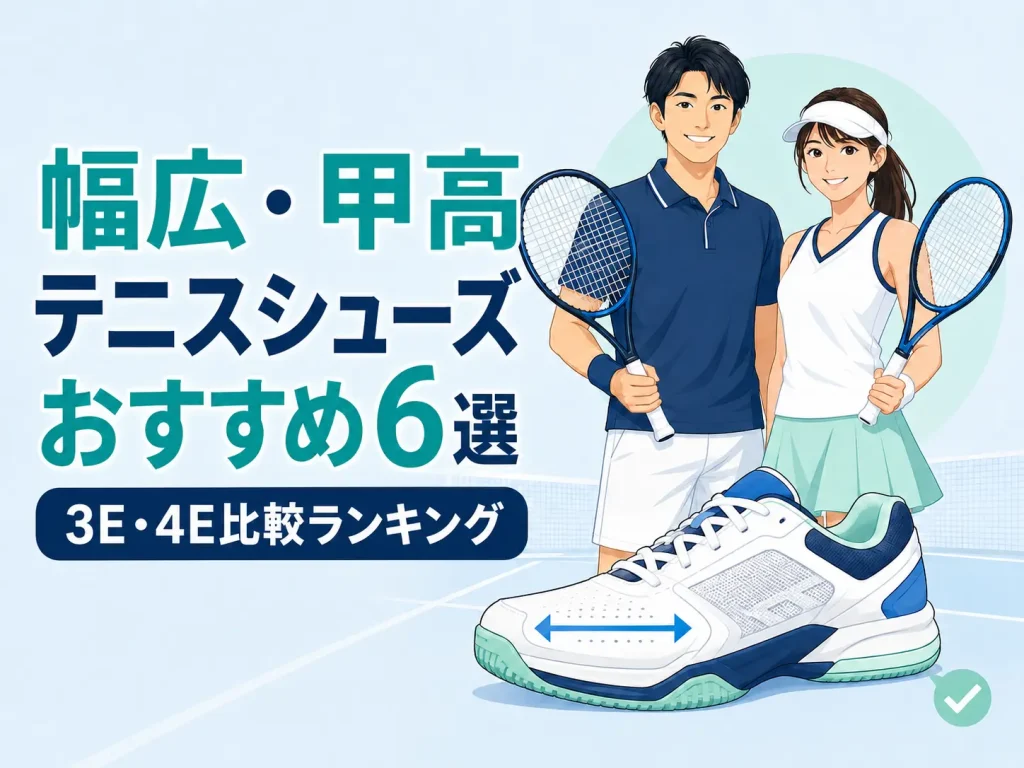 幅広・甲高テニスシューズおすすめ6選｜3E・4E比較ランキング