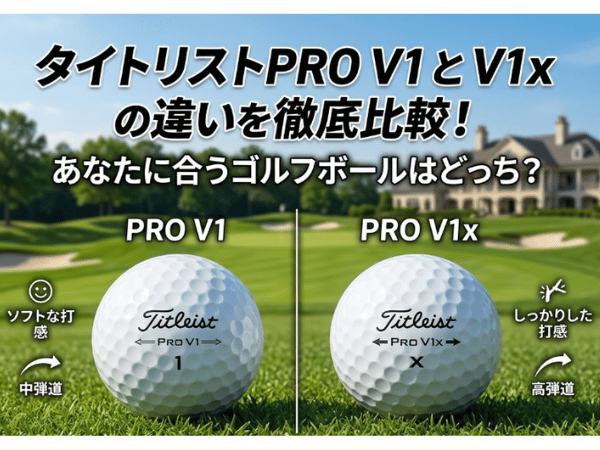 タイトリストPRO V1とV1xの違いを徹底比較！