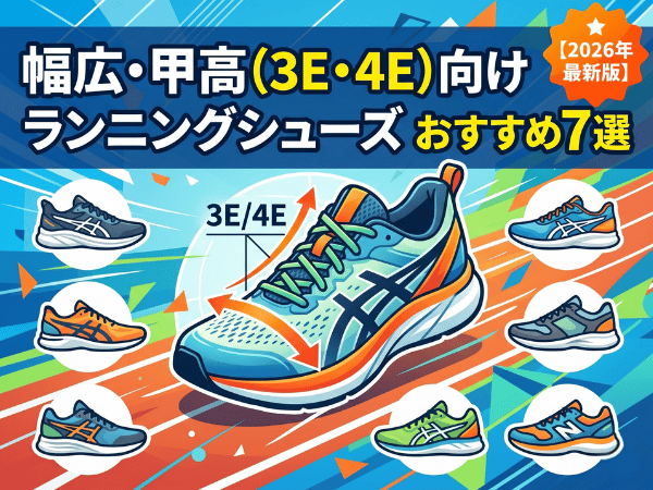 【2026年最新版】幅広・甲高（3E・4E）向けランニングシューズおすすめ7選