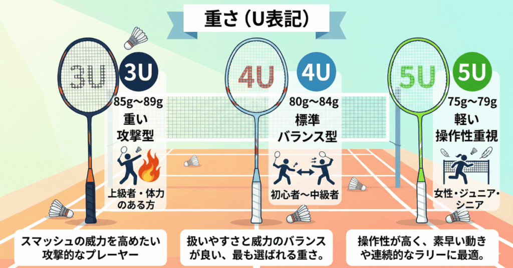 バドミントンラケットの基本の選び方