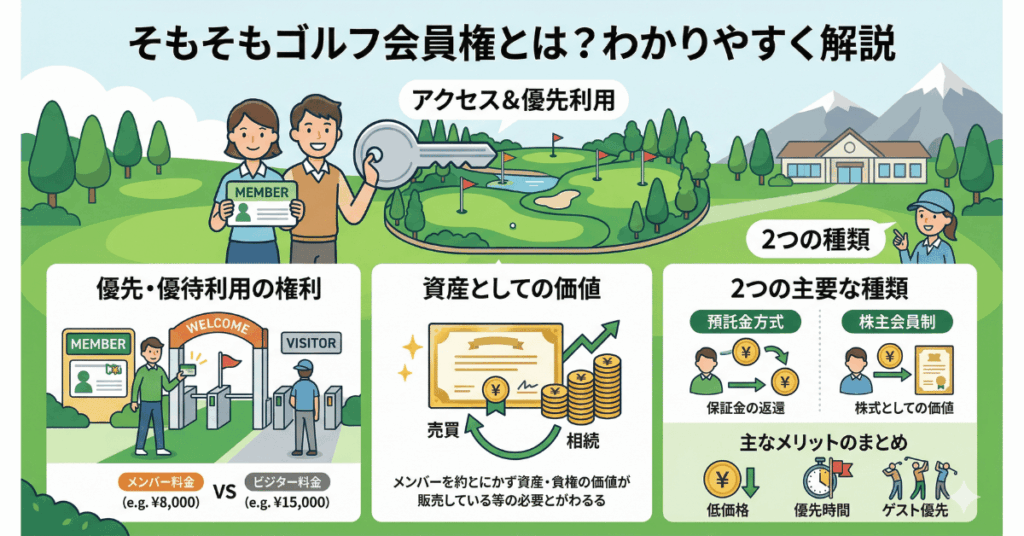 そもそもゴルフ会員権とは?わかりやすく解説