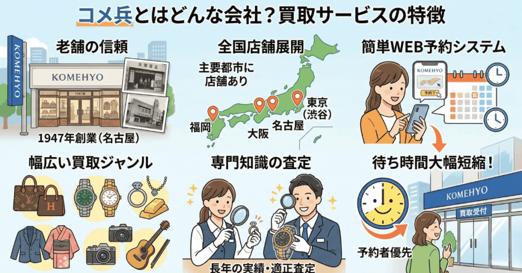 コメ兵とはどんな会社？買取サービスの特徴