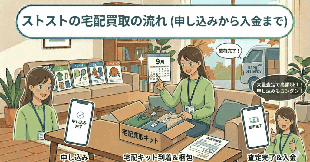ストストの宅配買取の流れ（申し込みから入金まで）