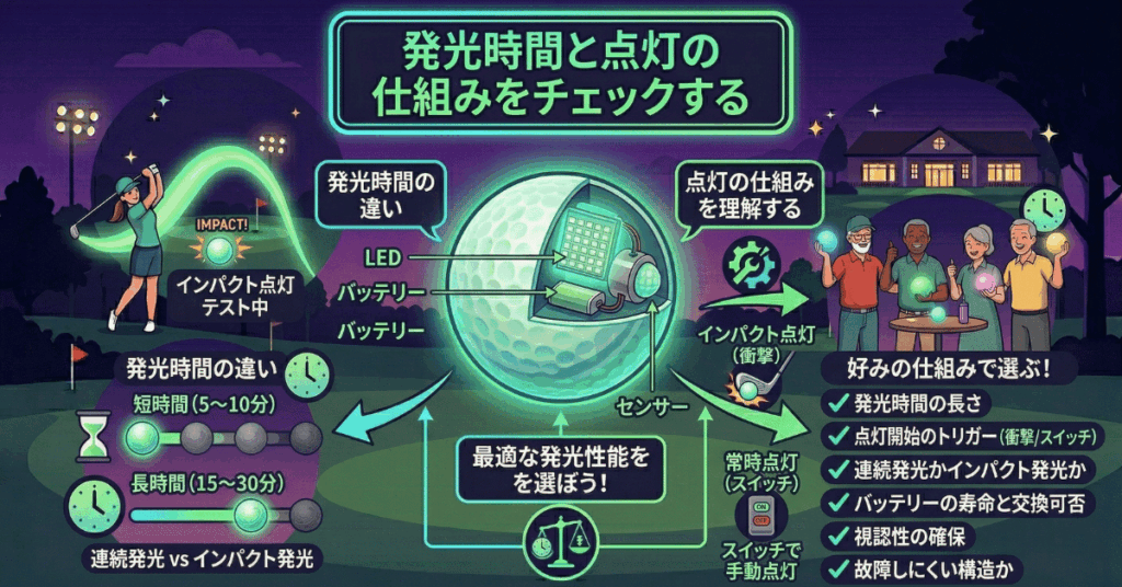 失敗しない！光るゴルフボールの選び方