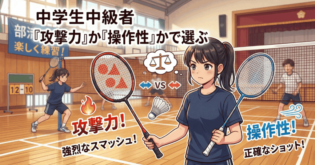 中学生向けバドミントンラケットの選び方のポイント