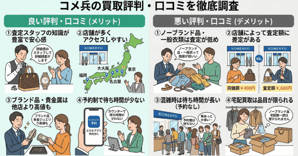 コメ兵の買取の評判・口コミを徹底調査