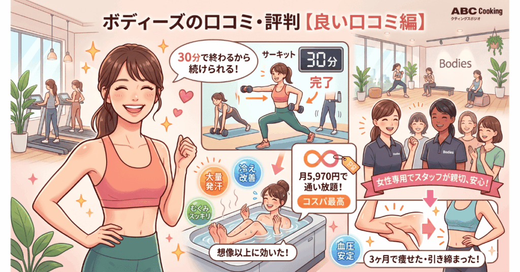 ボディーズの口コミ・評判【良い口コミ編】