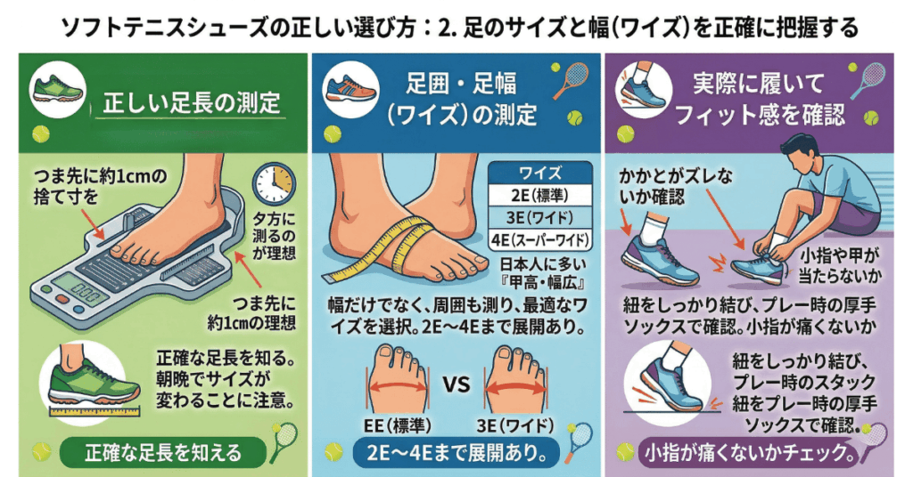 ソフトテニスシューズの正しい選び方
