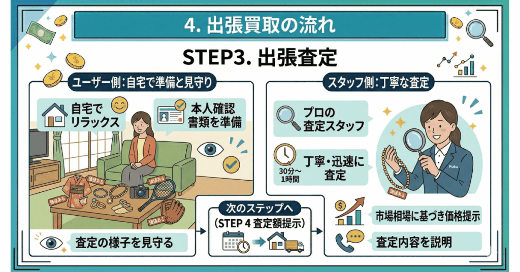福ちゃんの出張買取の流れ