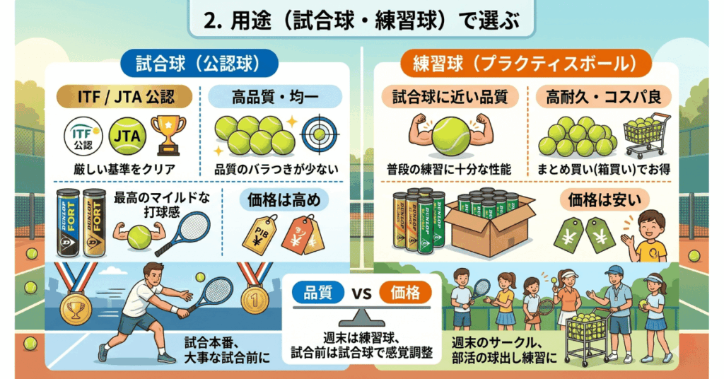 失敗しない！テニスボールの正しい選び方4つのポイント