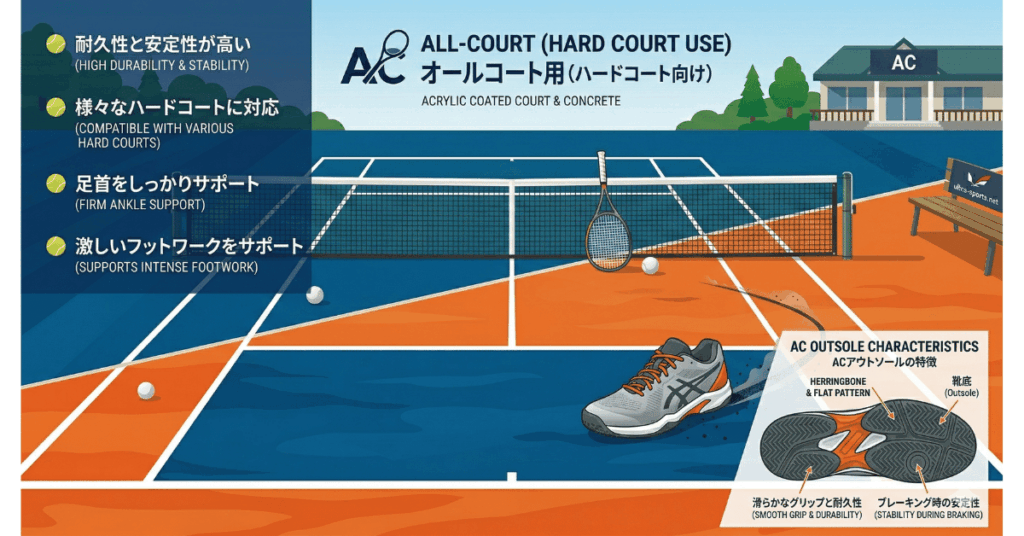 オールコート用(ハードコート向け)