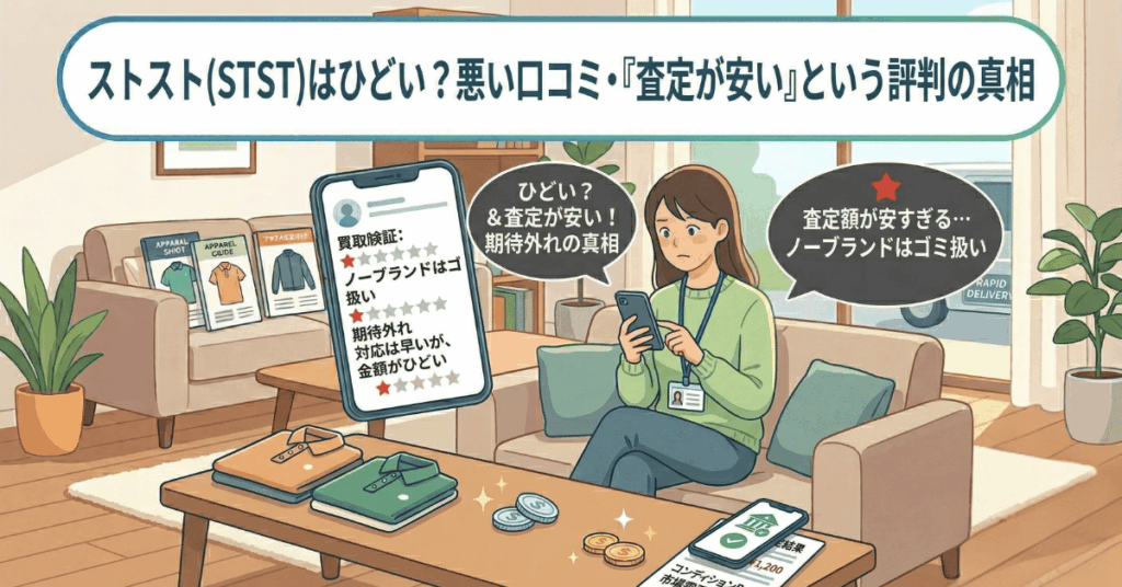 ストスト(STST)はひどい？悪い口コミ・「査定が安い」という評判の真相