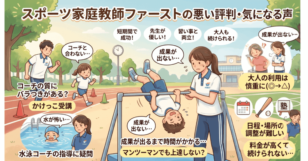 スポーツ家庭教師ファーストの悪い評判・気になる声