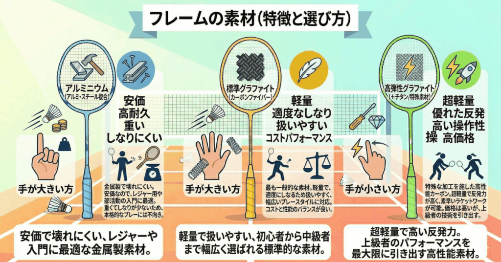 バドミントンラケットの基本の選び方