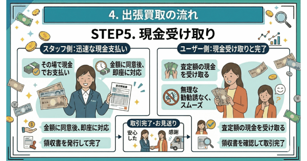 福ちゃんの出張買取の流れ