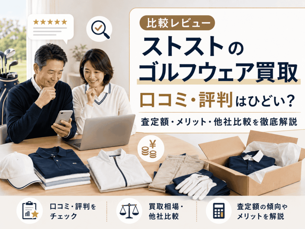 ストストのゴルフウェア買取の口コミ・評判はひどい？査定額・メリット・他社比較を徹底解説