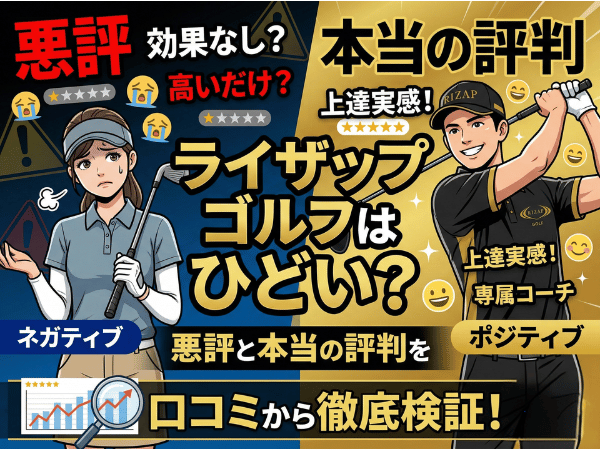 ライザップゴルフはひどい？悪評と本当の評判を口コミから徹底検証