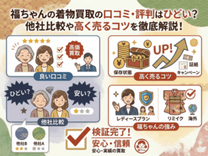 福ちゃんの着物買取の口コミ・評判はひどい？他社比較や高く売るコツを徹底解説！