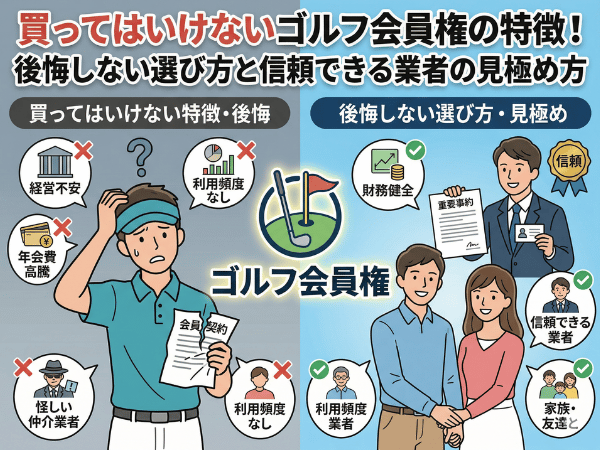 買ってはいけないゴルフ会員権の特徴5選！後悔しない選び方と信頼できる業者の見極め方