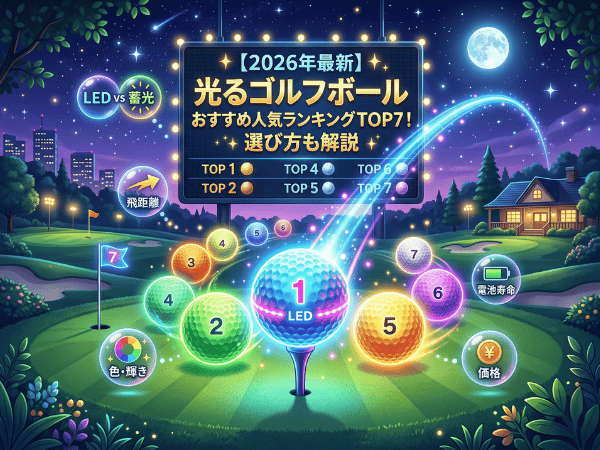 【2026年最新】光るゴルフボールおすすめ人気ランキングTOP7！選び方も解説