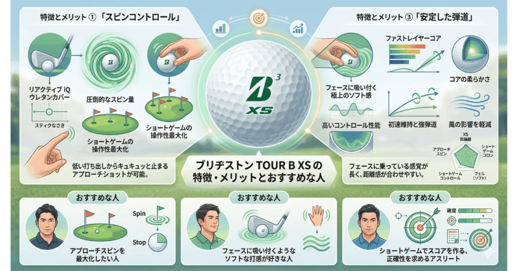 ブリヂストン TOUR B XS の特徴・メリットとおすすめな人