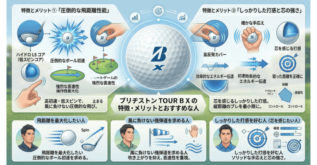 ブリヂストン TOUR B X の特徴・メリットとおすすめな人