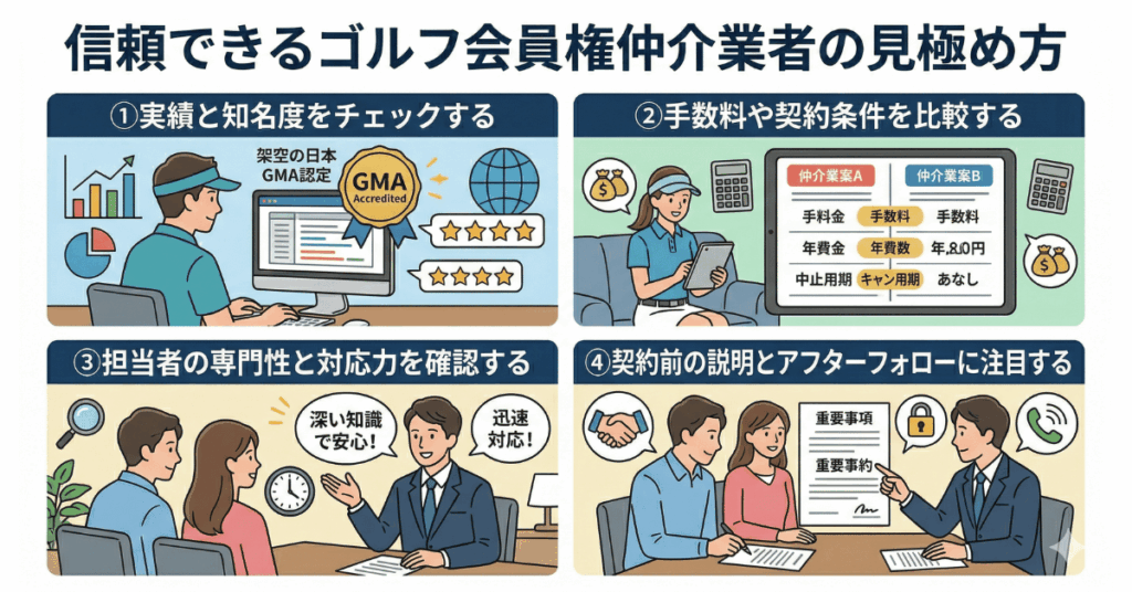 信頼できるゴルフ会員権仲介業者の見極め方