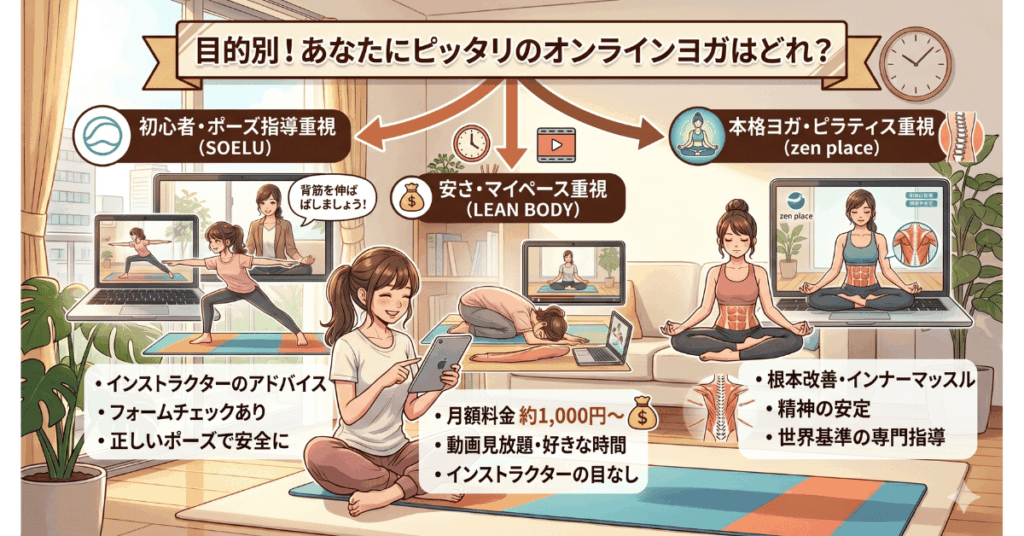 目的別！あなたにピッタリのオンラインヨガはどれ？