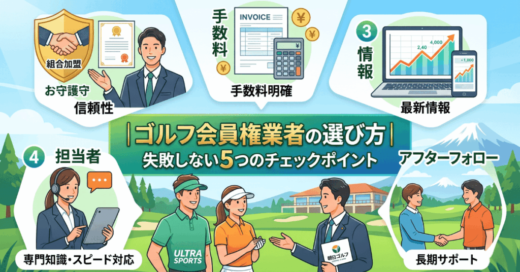 ゴルフ会員権業者の選び方｜失敗しない5つのチェックポイント