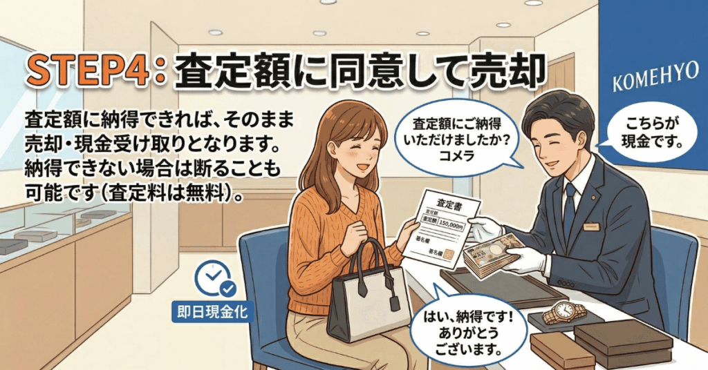 コメ兵の店頭買取の流れと予約方法