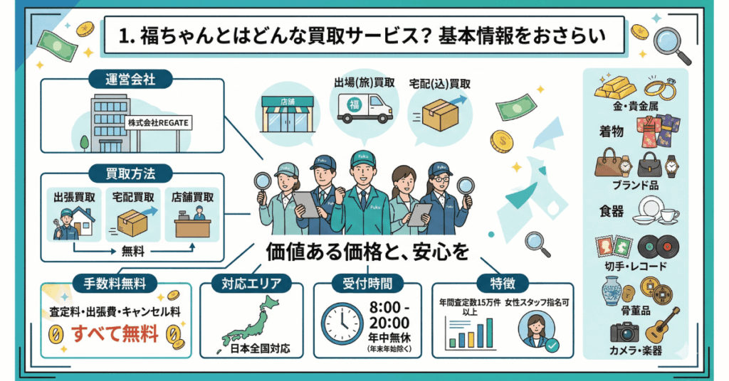 1. 福ちゃんとはどんな買取サービス？基本情報をおさらい