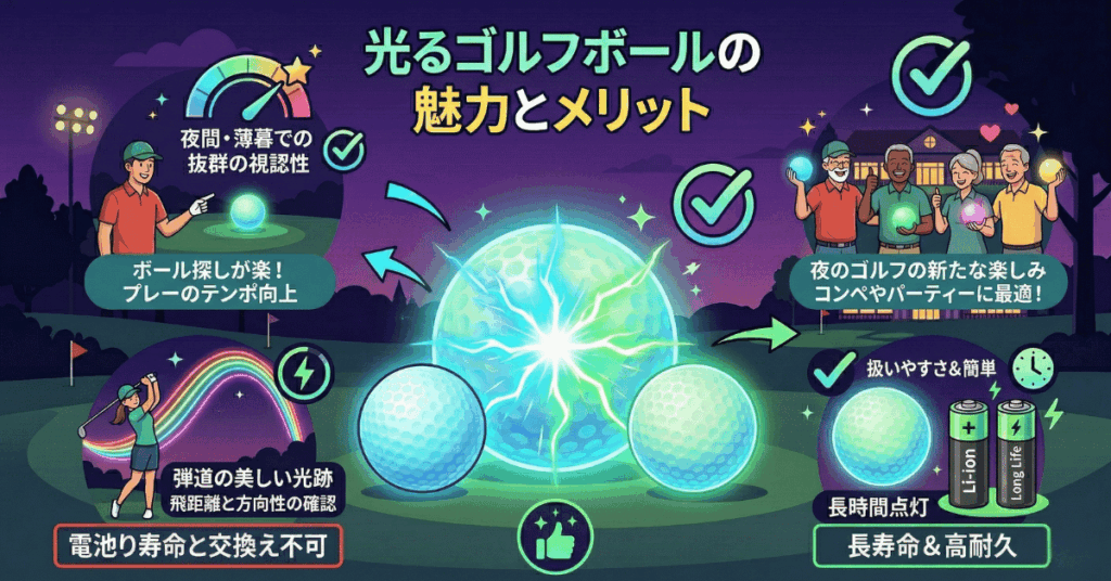 光るゴルフボールとは？その魅力とメリット