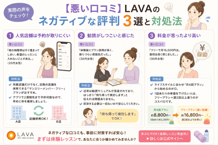 【悪い口コミ】LAVAのネガティブな評判3選と対処法