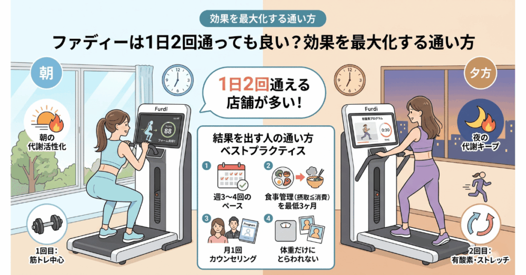 ファディーは1日2回通っても良い？効果を最大化する通い方