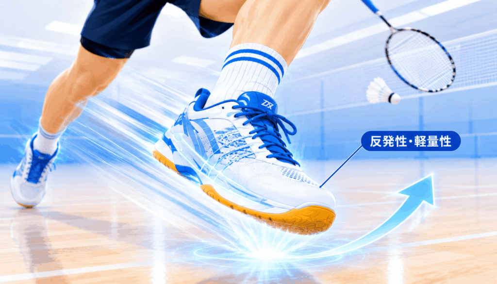 中級者がバドミントンシューズに求めるべき4つの性能