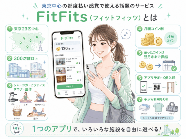 東京中心の都度払い感覚で使える話題のサービス「FitFits（フィットフィッツ）」とは
