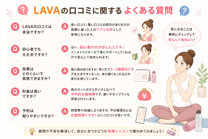 LAVAの口コミに関するよくある質問