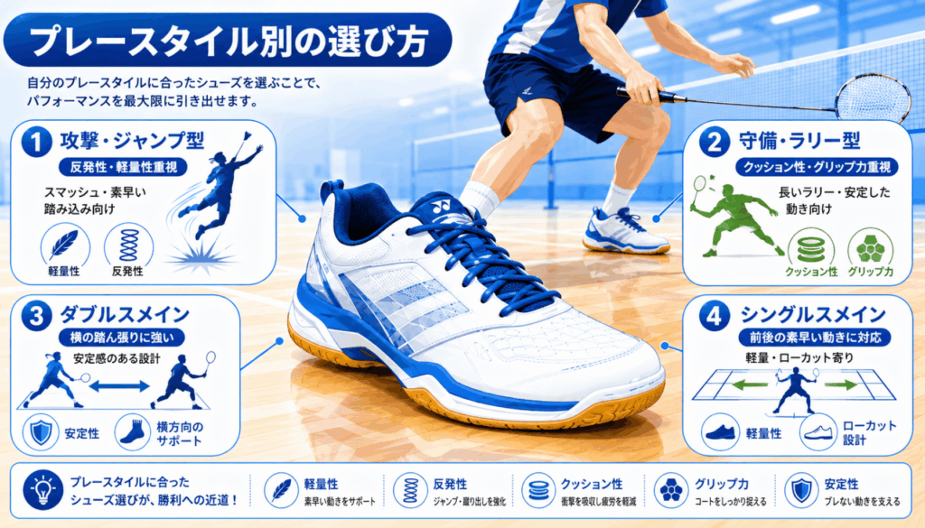 【失敗しない】中級者向けバドミントンシューズの選び方