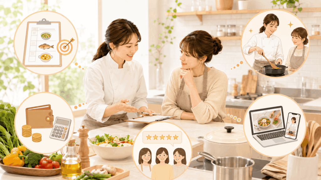 マンツーマン料理教室を選ぶ5つのポイント