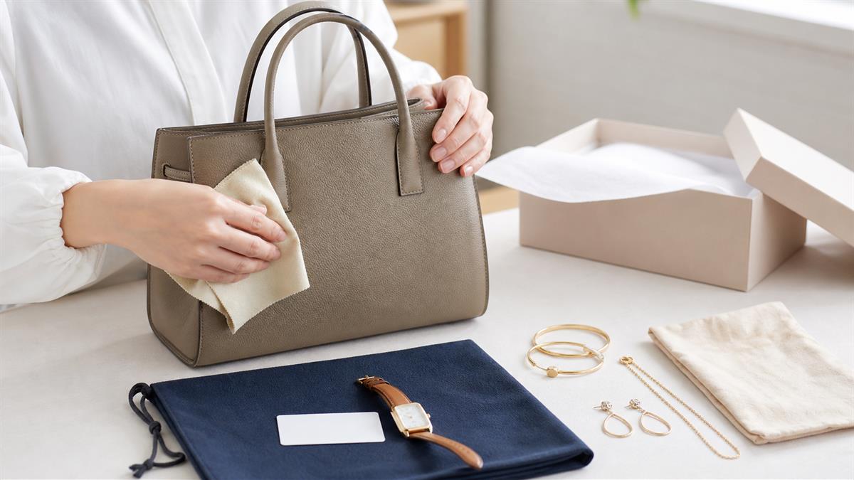 ブランド品を高く売るために付属品を準備するイメージ