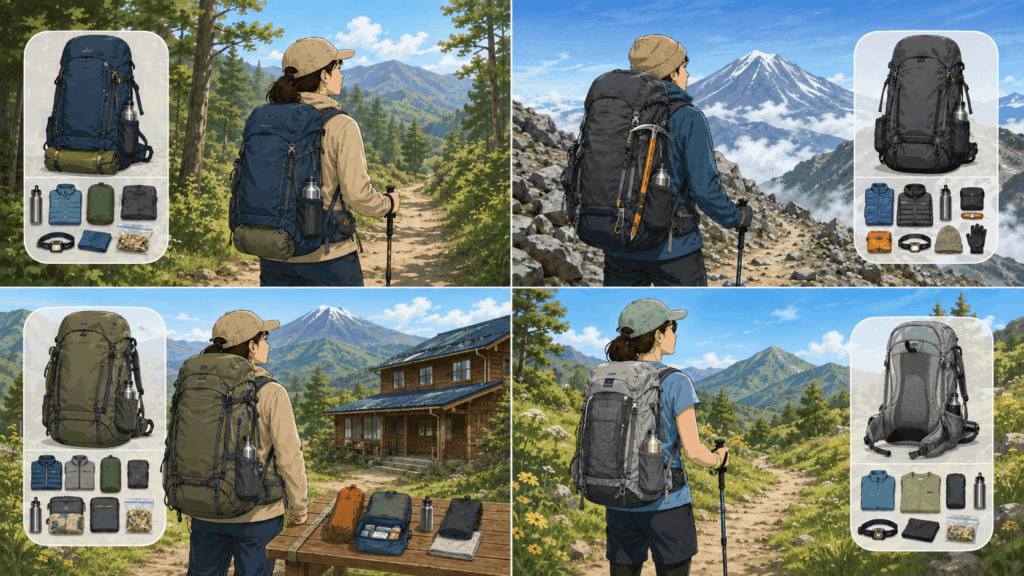 目的別|35L登山リュックのおすすめタイプ