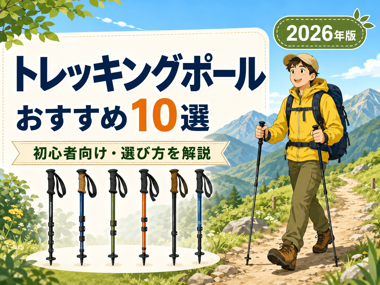 トレッキングポールおすすめ10選|初心者向けの選び方を解説【2026年版】