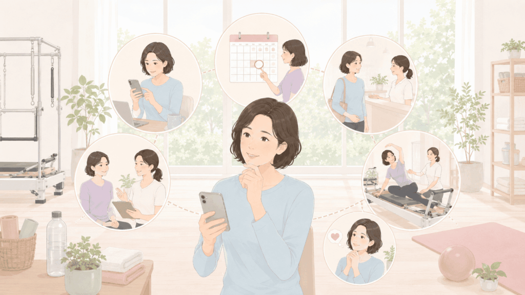 zen place pilatesの体験レッスンの流れ